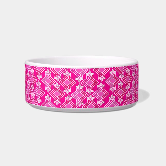 Art Deco Wallpaper Pattern, Fuchsia Pink Bowl (Left)