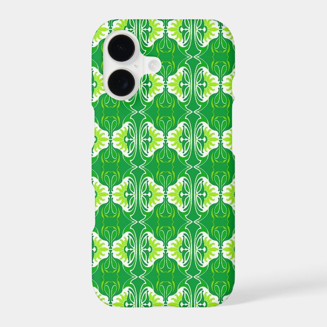 Art Deco wallpaper pattern - green and white (Back)