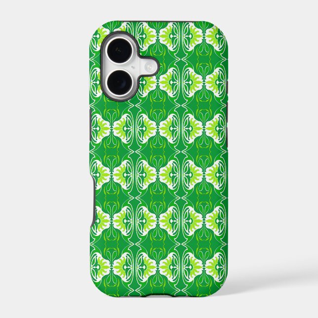 Art Deco wallpaper pattern - green and white (Back)