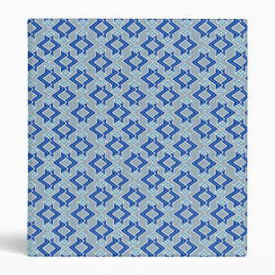 Art Deco Wallpaper Pattern, Grey / Grey and Blue Binder