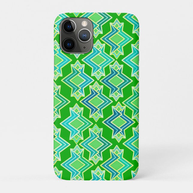 Art Deco Wallpaper Pattern, Jade Green Case-Mate iPhone Case (Back)