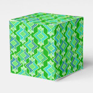 Art Deco Wallpaper Pattern, Jade Green Favor Box