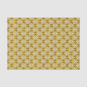 Art Deco Wallpaper Pattern, Mustard Gold Tissue Paper
