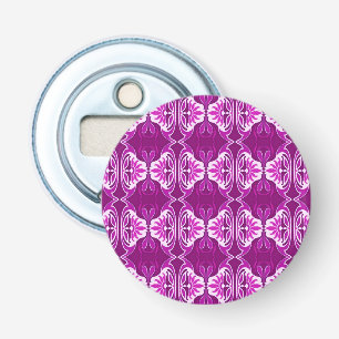 Art Deco wallpaper pattern - purple and white Bottle Opener