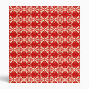Art Deco wallpaper pattern - red and white Binder