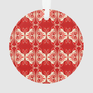 Art Deco wallpaper pattern - red and white Ornament