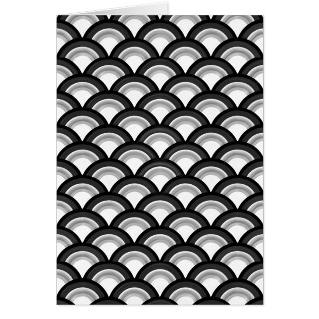 Art Deco wave pattern - black and white (Front)