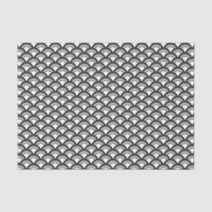 Art Deco wave pattern - black and white Tissue Paper