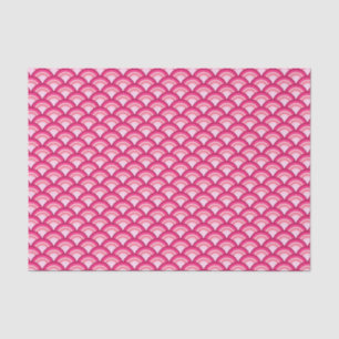 Art Deco wave pattern - fuchsia and coral Tissue Paper