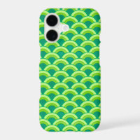 Art Deco wave pattern - jade green