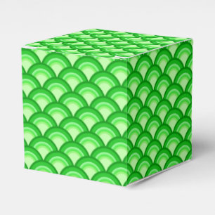 Art Deco wave pattern - jade green Favor Box