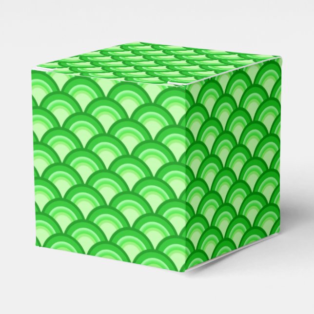 Art Deco wave pattern - jade green Favor Box (Front Side)