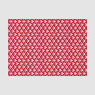 Art Deco wave pattern - red and fuchsia Tissue Paper