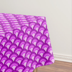 Art Deco wave pattern - shades of orchid Tablecloth