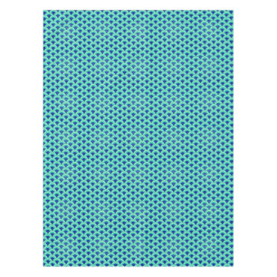 Art Deco wave pattern - turquoise and cobalt Tablecloth