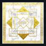 Art Deco Wedding Anniversary Marble Gold Foil Glam Poster<br><div class="desc">Create your very own Art Deco-style, Great Gatsby-inspired design featuring abstract geometric shapes in white marble and gold foil. Replace the sample text with your own for a personalized gift. Makes a wonderful gift for wedding, anniversary, birthday, Father’s or Mother’s Day, promotion, retirement and other special occasions. (IMPORTANT NOTE: This...</div>