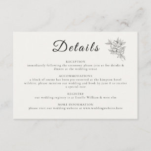 Art Deco Wedding Enclosure Card