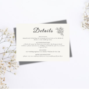 Art Deco Wedding Enclosure Card