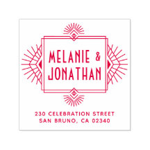 Art Deco Wedding Frame Return Address