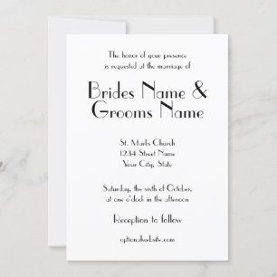 Art Deco Wedding Invitation