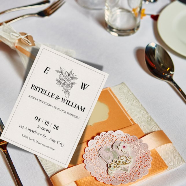 Art Deco Wedding Invitation Template (Créateur téléchargé)