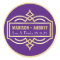Art Deco Wedding Love & Thanks Gold Purple Favour