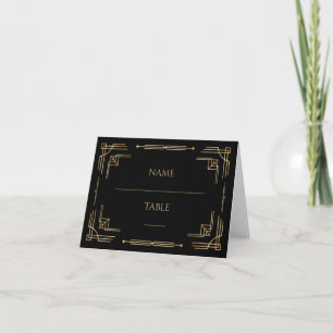Art deco wedding luxury place cards