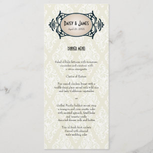 Art Deco Wedding Menu