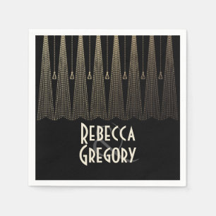 Art Deco Wedding Napkin