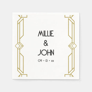Art Deco Wedding Napkin