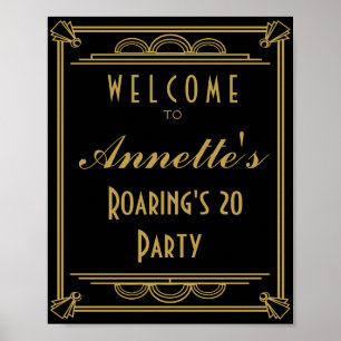 Art Deco Wedding or Party Sign make your own