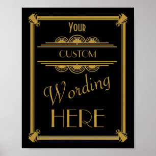 Art Deco Wedding or Party Sign make your own