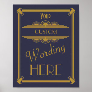 Art Deco Wedding or Party Sign make your own
