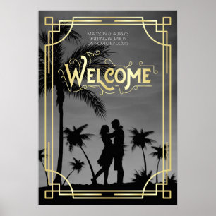 Art Deco Wedding Reception Welcome Sign Your Photo
