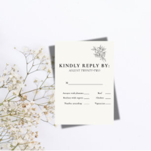 Art Deco Wedding RSVP Card