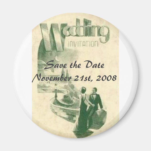 Art deco wedding, Save the ... Magnet (Front)
