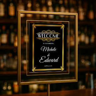 Art deco welcome Poster