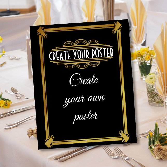 Art deco welcome Poster create your own poster (Creator Uploaded)