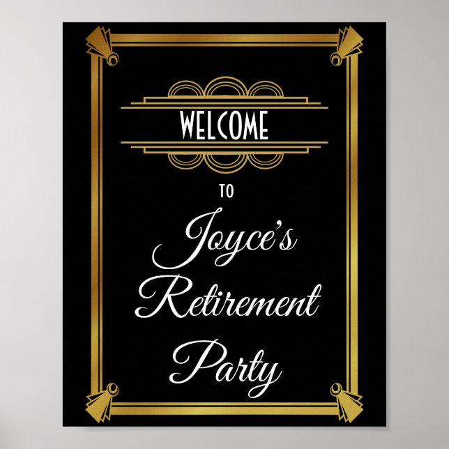 Art deco welcome Poster create your own poster (Front)