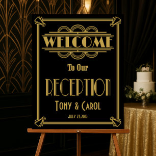 Art Deco Welcome to our Reception print