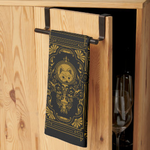 Art Deco Westie Kitchen Towel
