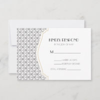 Art Déco White & Black Vintage Wedding Réponse