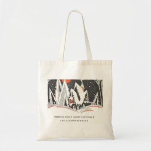 Art Deco Winter Holiday Tote Bag