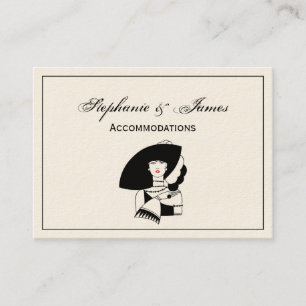 Art Deco Woman In Big Hat Gloves RL Business Card