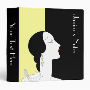 Art Deco Woman in Profile Binder