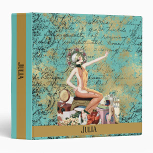 Art Deco Woman Personalized Binder