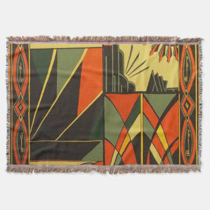 Art Deco Woven Throw