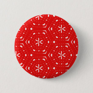Art Deco Xmas pattern 2 Inch Round Button