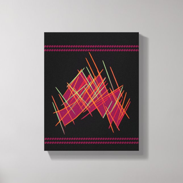 Art decor for interior design black with red mix (Front)