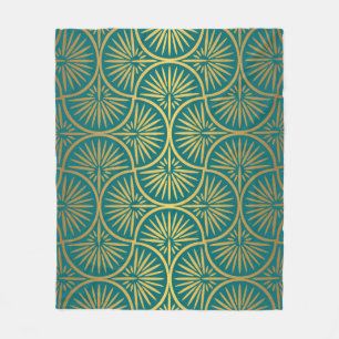 Art decor pattern. Vintage wallpaper. Japanese or  Fleece Blanket